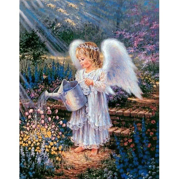 Diamond Paintings - Angel Girl Watering Plants