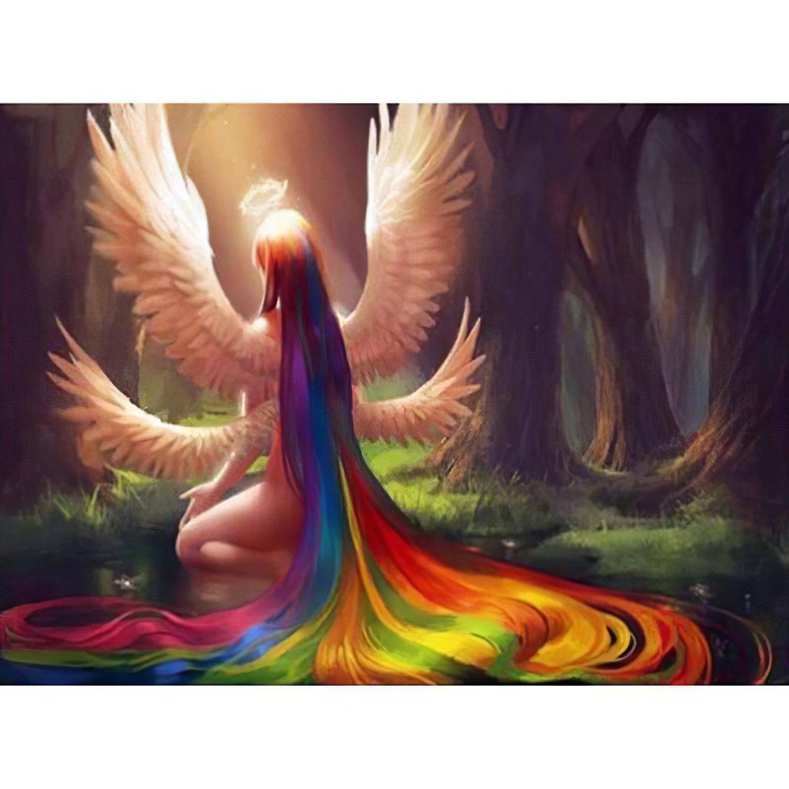 Diamond Paintings - Angel With Rainbow