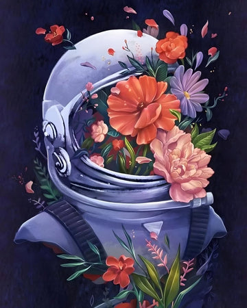 Paint by Numbers Kit - Astronaut Flower