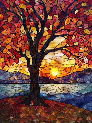 Paint by Numbers Kit - Autumn Blaze by the Lake