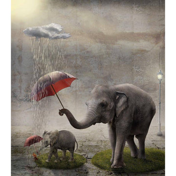 Diamond Paintings - Baby Elephant And Mother