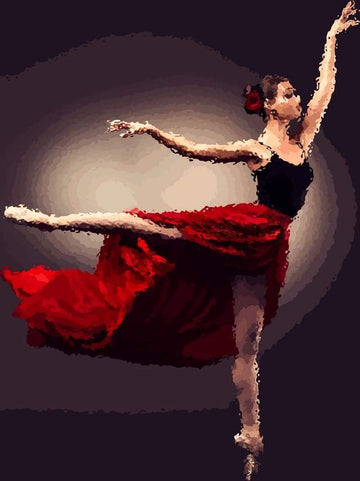 Paint by Numbers Kit - Ballerina with Sansha Pointe Shoes