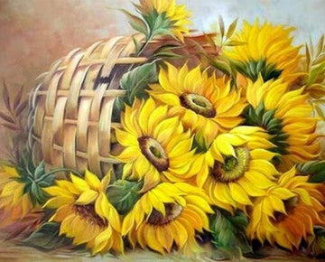 Paint by Numbers Kit - Basket of Sunflowers
