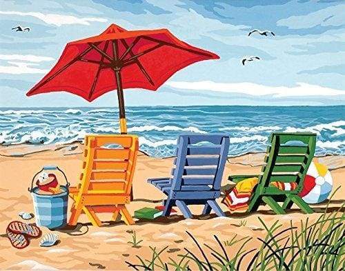 Paint by Numbers Kit - Beach Chairs