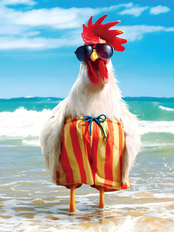 Paint by Numbers Kit - Beach Chicken