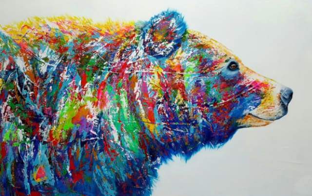 Paint by Numbers Kit - Bear Multicolor
