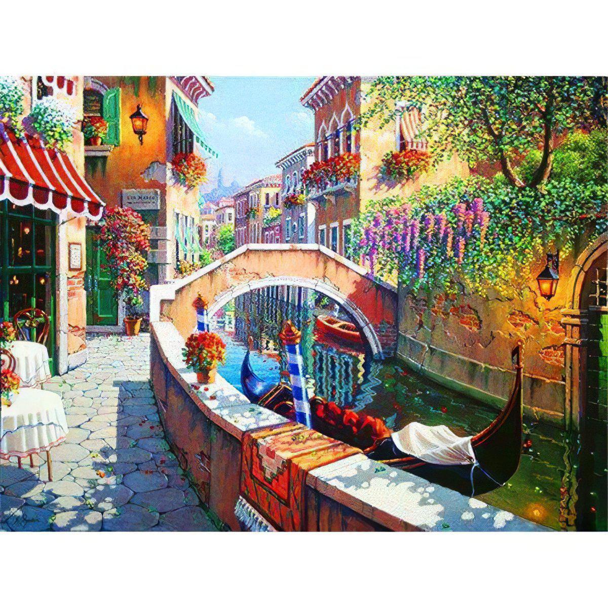 Diamond Paintings - Beautiful Boat In Canal
