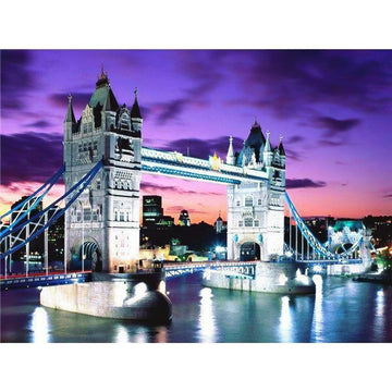 Diamond Paintings - Beautiful Nocturnal Sky And Bridge