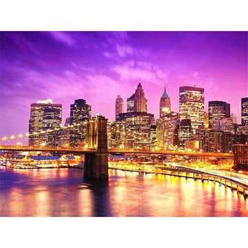 Diamond Paintings - Beautiful Pink Night City