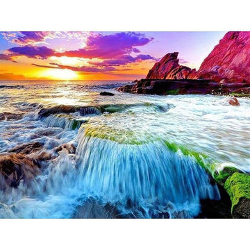 Diamond Paintings - Beautiful Rainbow Waterfall