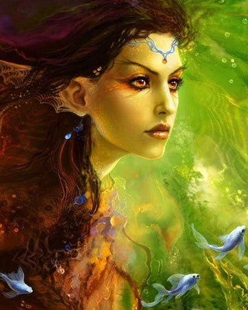 Paint by Numbers Kit - Beauty Woman and Fishes