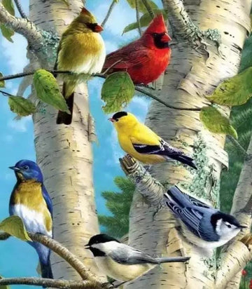 Diamond Paintings - Birds In Tree