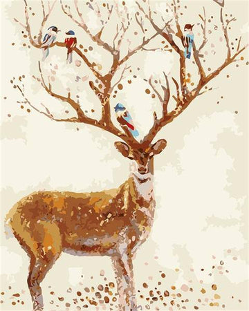 Paint by Numbers Kit - Birds Tree Deer