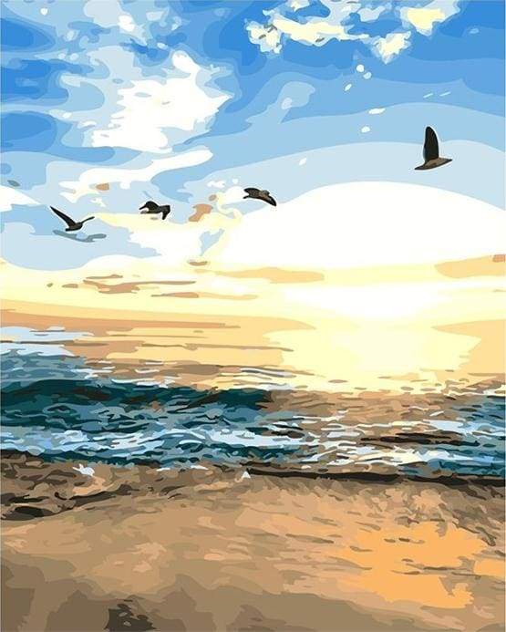 Paint by Numbers Kit - Birds and Seaview
