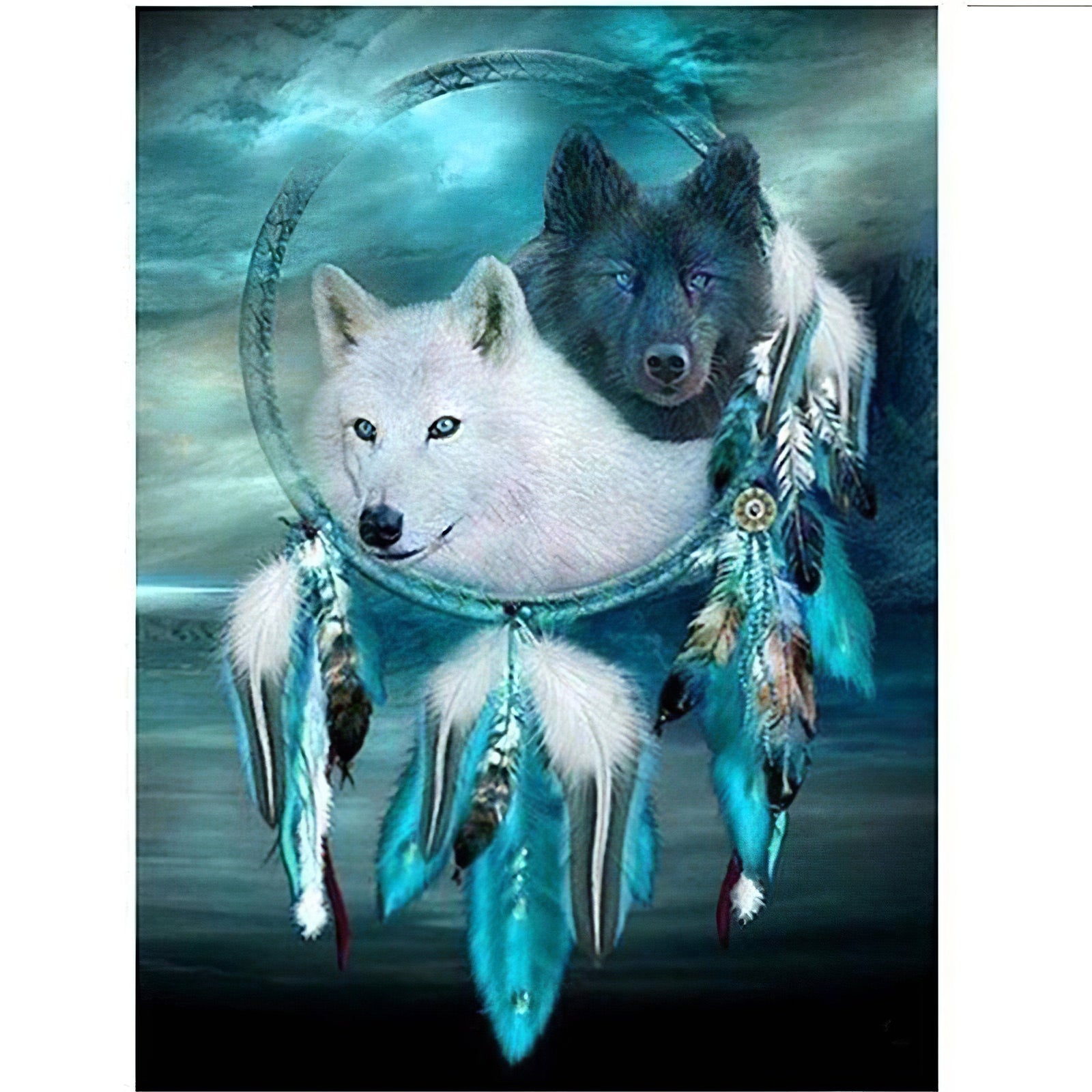 Diamond Paintings - Black And White Wolf
