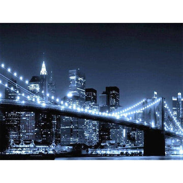 Diamond Paintings - Black City Bridge