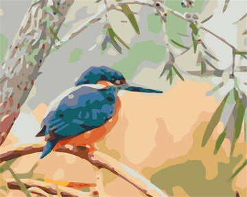 Paint by Numbers Kit - Blue Hummingbird