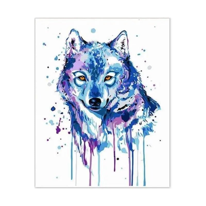 Paint by Numbers Kit - Blue Wolf