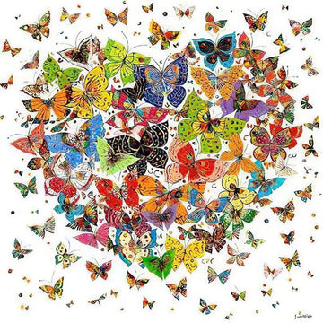Diamond Paintings - Bouquet Of Flowers In The Heart Shape