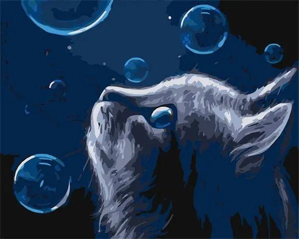 Paint by Numbers Kit - Bubbles and Cat
