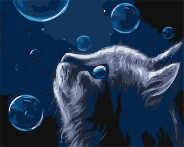 Paint by Numbers Kit - Bubbles and Cat