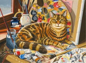 Paint by Numbers Kit - Cat Painting