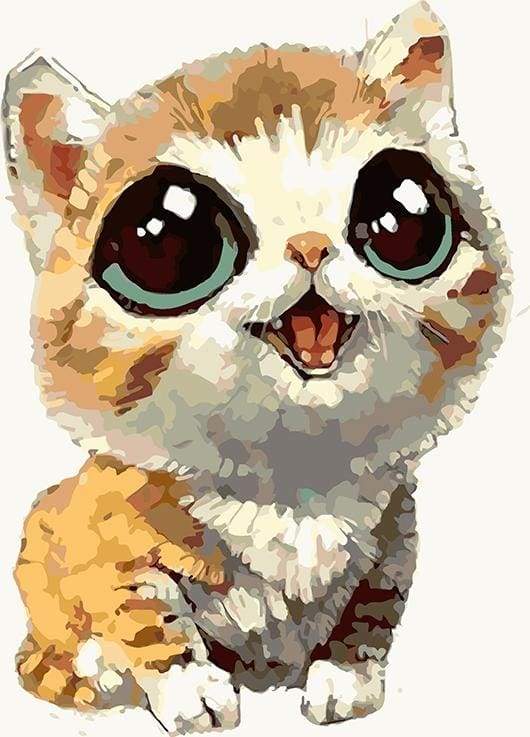 Paint by Numbers Kit - Cat with big eyes