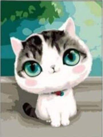 Paint by Numbers Kit - Cat with blue eyes