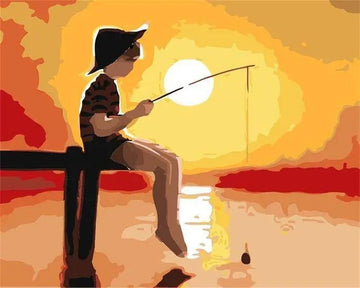 Paint by Numbers Kit - Catching Fish