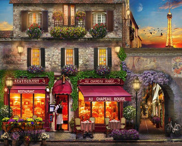 Paint by Numbers Kit - Chapeau rouge restaurant