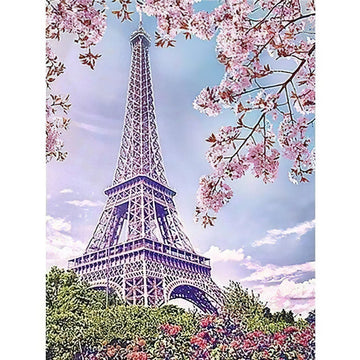 Diamond Paintings - Cherry Tree Under Eiffel Tower