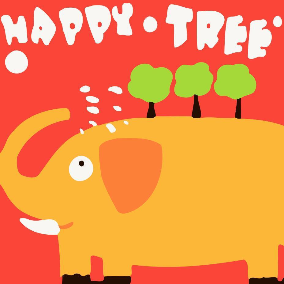 Paint by Numbers Kit - Children Painting kit Elephant Happy Tree