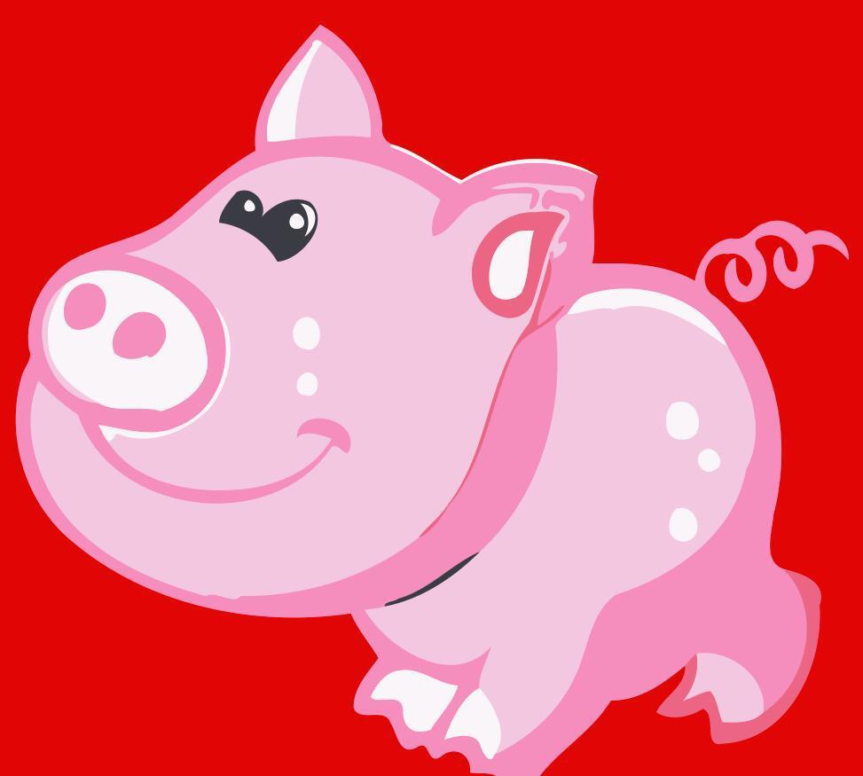 Paint by Numbers Kit - Children Painting kit Happy Pig
