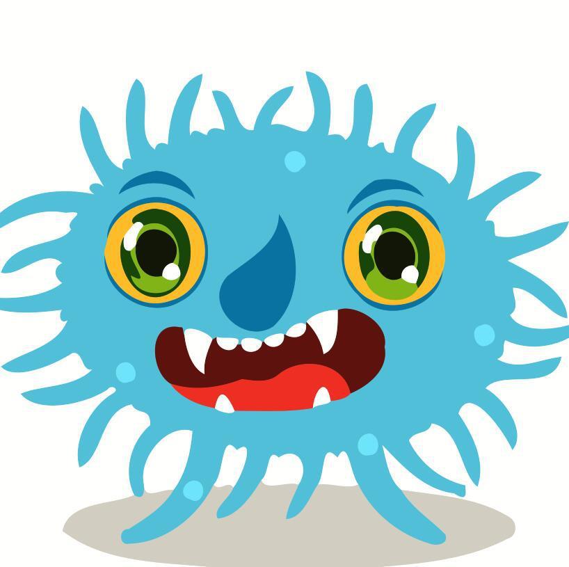 Paint by Numbers Kit - Children Painting kit Little Blue and round Monster