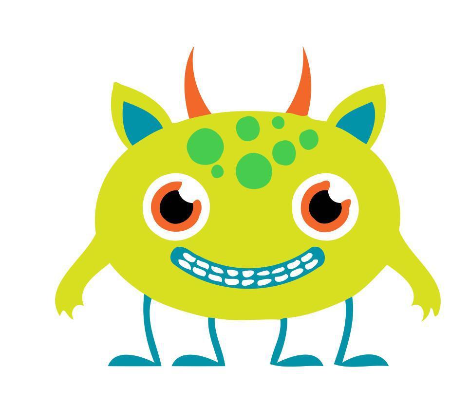 Paint by Numbers Kit - Children Painting kit Monster with 4 legs