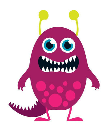 Paint by Numbers Kit - Children Painting kit Purple Monster with Yellow Antennas