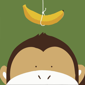 Paint by Numbers Kit - Children Painting kit Small monkey and Banana