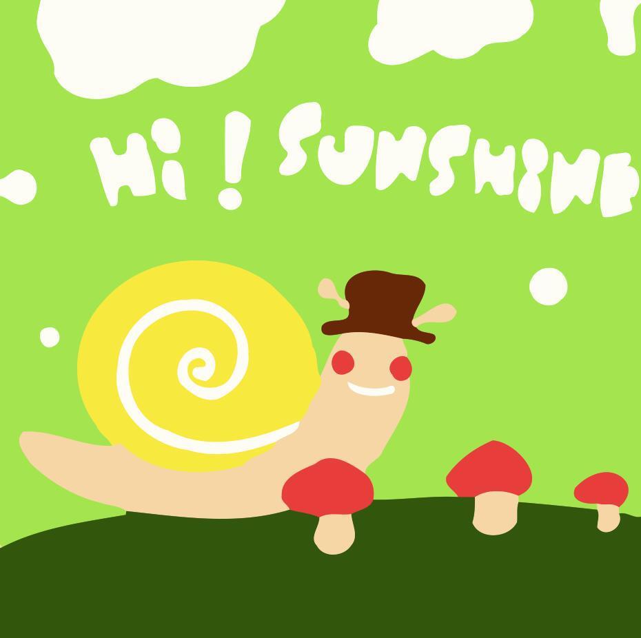 Paint by Numbers Kit - Children Painting kit Snail and Mushrooms
