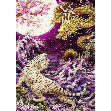 Diamond Paintings - Chinese Dragon Fighting Tiger