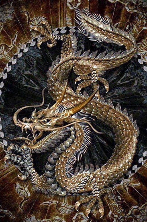 Diamond Paintings - Chinese Golden Dragon
