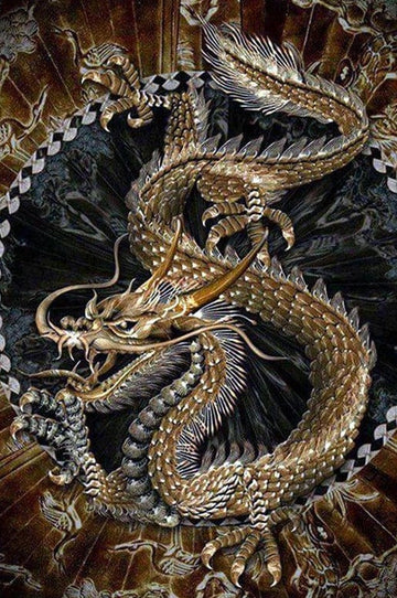 Diamond Paintings - Chinese Golden Dragon