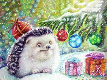 Paint by Numbers Kit - Christmas Hedgehog