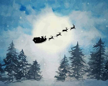 Paint by Numbers Kit - Christmas sleigh
