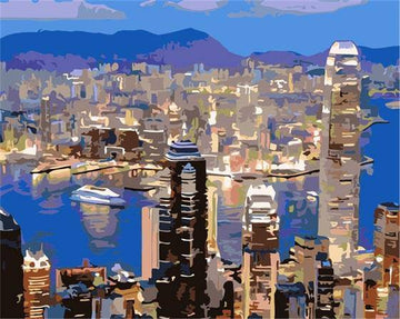 Paint by Numbers Kit - City Connected By River