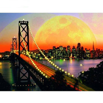 Diamond Paintings - City Night Bridge