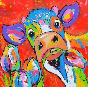 Diamond Paintings - Colored Cow