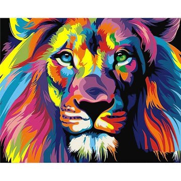 Diamond Paintings - Colored Lion