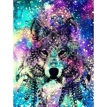 Diamond Paintings - Colored Wolf