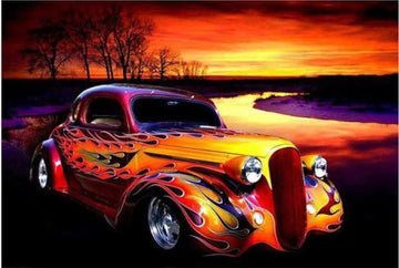 Diamond Paintings - Colorful Car