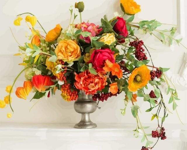 Paint by Numbers Kit - Colorful Flowers